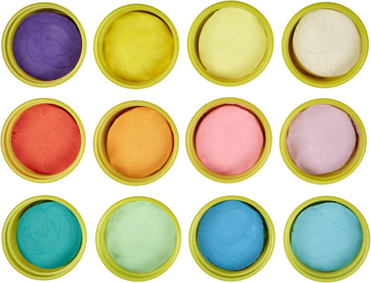 Play-Doh Pastel Colors Bulk 12-Pack of 4-Ounce Cans, Party Favors, Kids Arts & Crafts, Back to School Gifts & Prizes, Preschool Toys, Ages 2+ (Amazon Exclusive)