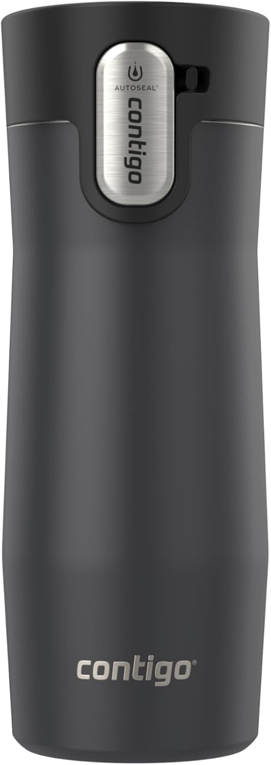 Contigo West Loop 3.0 Stainless Steel Insulated Travel Mug, Leak Proof with AutoSeal Lid, 16oz, Matte Black