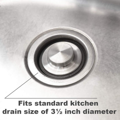 3 3/8 inch (8.57 cm) - Kitchen Sink Stopper Stainless Steel Garbage Disposal Plug Fits Standard Kitchen Drain Size of 3 1/2 inch (3.5") Diameter