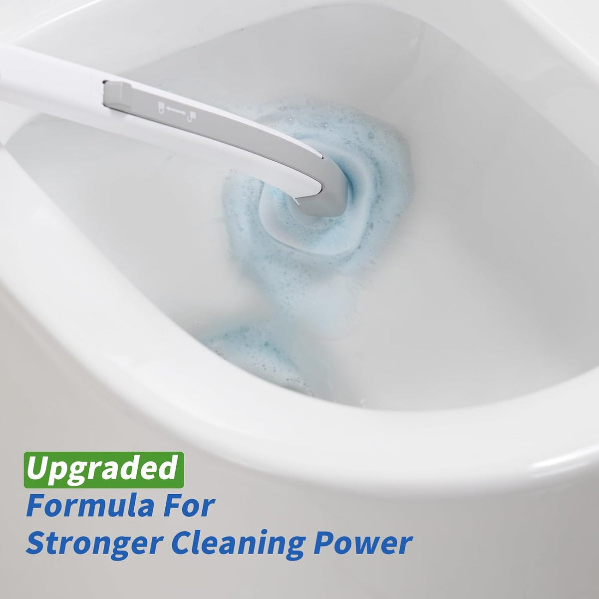oshang Disposable Toilet Brush - Toilet Bowl Cleaner, Toilet Cleaning Supplies, Toilet Brush with Holder, 14 Refills for Deep Cleaning and Hygienic Bathroom Maintenance