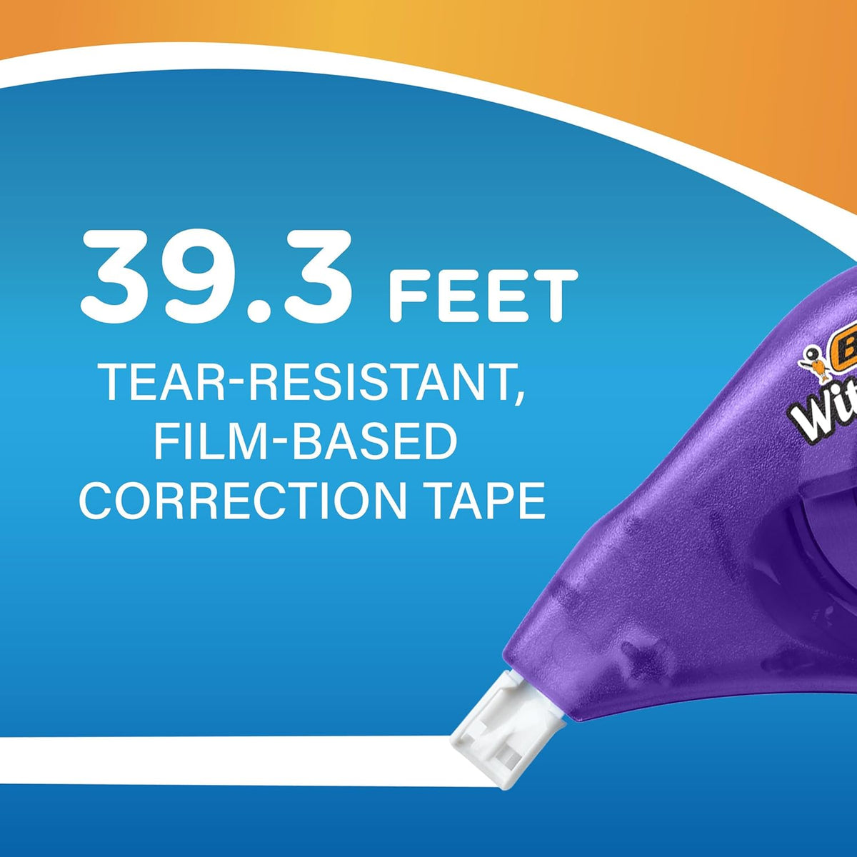 BIC Wite-Out EZ Correct Tear-Resistant Correction Tape with 39.3 ft of Tape, 10-Count Pack in White