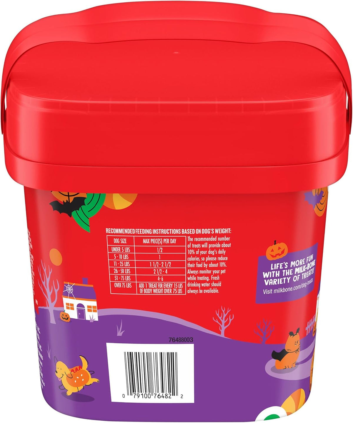 Milk-Bone Spooky Biscuits, Halloween Dog Treats, 24 Oz. Pail
