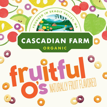 Cascadian Farm Organic Cereal, Fruitful O's, 10.2 Oz