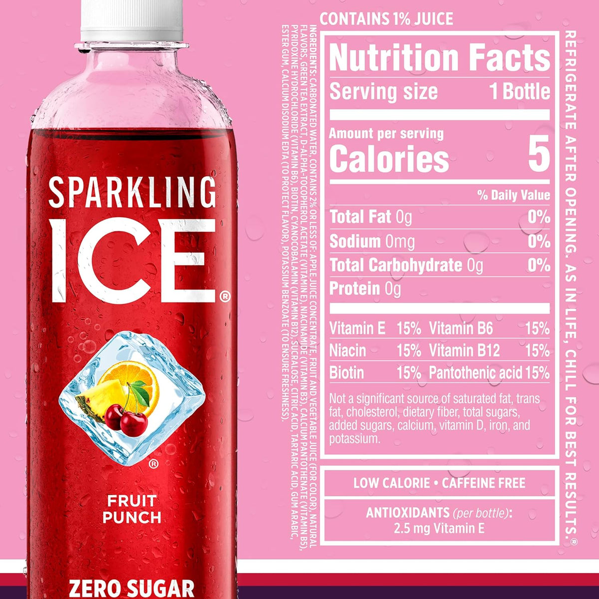 Sparkling Ice Purple Variety Pack, Flavored Water, Zero Sugar, with Vitamins and Antioxidants, 17 fl oz, 12 count (Black Raspberry, Cherry Limeade, Orange Mango, Kiwi Strawberry)