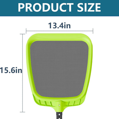 Sepetrel Pool Skimmer Net - Professional Heavy Duty Reinforced Frame Nylon Flat Leaf Rake Net,for Spa Pond Swimming Pool, Cleaning Supplies and Accessories, (Pole Not Included)