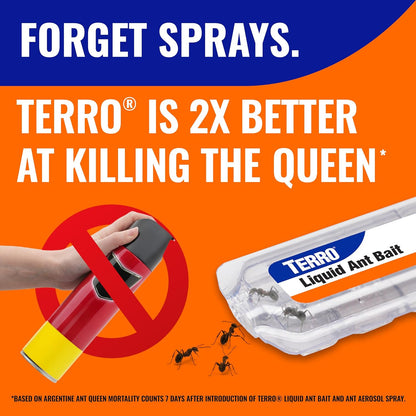 TERRO Ant Killer Bait Stations T300B - Liquid Bait to Eliminate Ants - Bait System - 12 Count Stations for Effective Indoor Ant Control