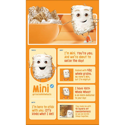 Kellogg’s Frosted Mini-Wheats Breakfast Cereal, High Fiber, 48g Whole Grain, Giant Size, 29.5 oz